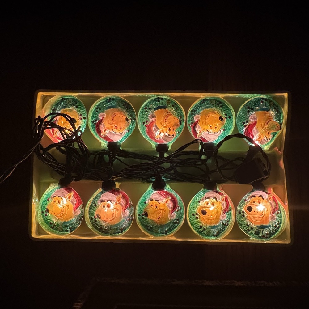 2001 Gemmy Scooby-Doo Cartoon Network 10 Ct Holiday Christmas String Light Set